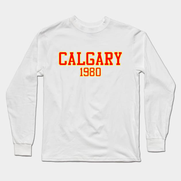 Calgary 1980 Long Sleeve T-Shirt by GloopTrekker